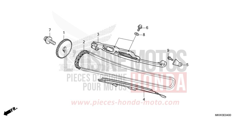 CHAINE A CAMES/TENDEUR de NC750X DCT GRAND PRIX RED (R380) 2021